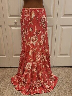 Maxi Floral Skirt - Pink Floral Maxi Skirt
